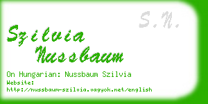 szilvia nussbaum business card